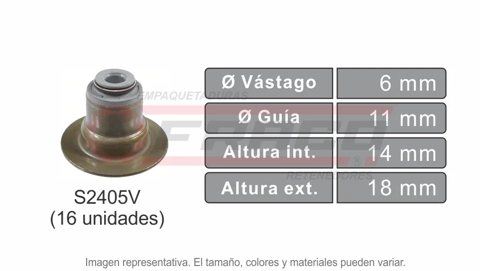 FRACO SS-72871 RETEN VALVULA DODGE JEEP 122-148-DOHC NEON PT CRUSIER SEBRING CARAVAN NEON LIBERTY WRANGLER 1995-2007 4CIL 2.0L-2.4L 16 UNIDADES